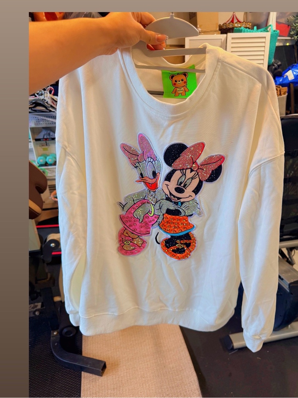White Minnie & Daisy Embellished Sweatshirt